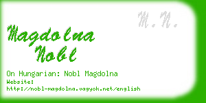 magdolna nobl business card